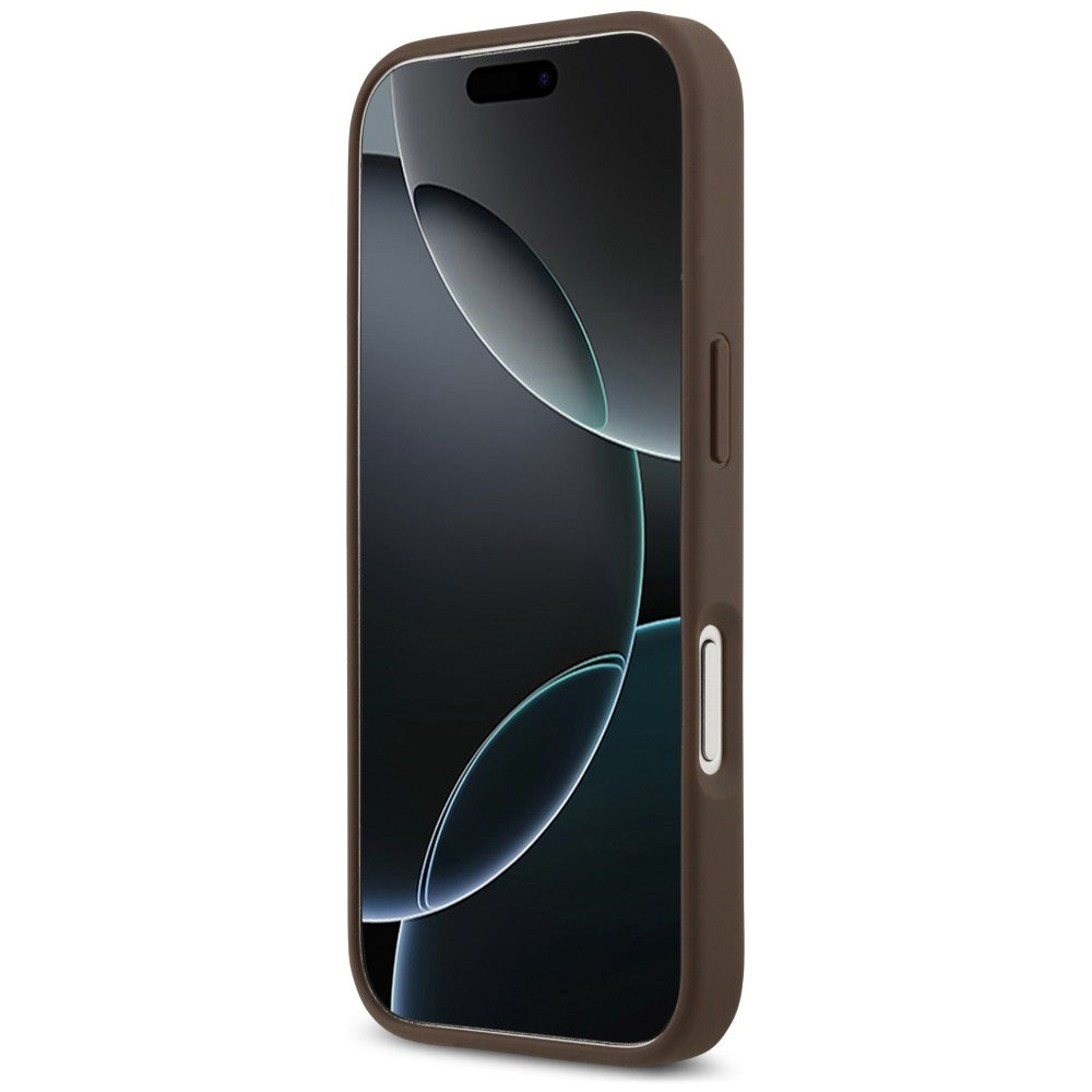 Futrola za Apple iPhone 18 Pro Max / 17 Pro Max, Guess, 4G Double Card Triangle, braon