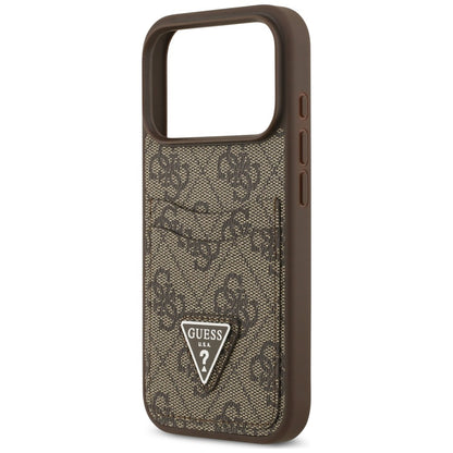 Futrola za Apple iPhone 18 Pro Max / 17 Pro Max, Guess, 4G Double Card Triangle, braon