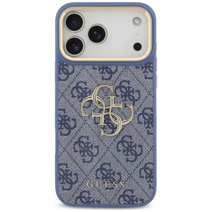 Maska za Apple iPhone 18 Pro Max / 17 Pro Max, Guess, Big 4G Classic Logo & Big Strap Metal Buttons, plava