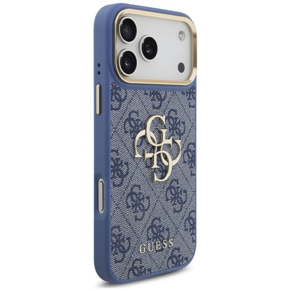 Maska za Apple iPhone 18 Pro Max / 17 Pro Max, Guess, Big 4G Classic Logo & Big Strap Metal Buttons, plava