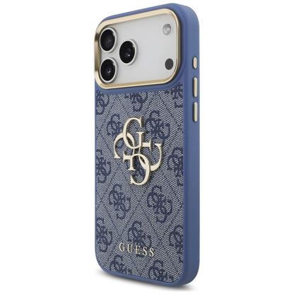 Maska za Apple iPhone 18 Pro Max / 17 Pro Max, Guess, Big 4G Classic Logo & Big Strap Metal Buttons, plava