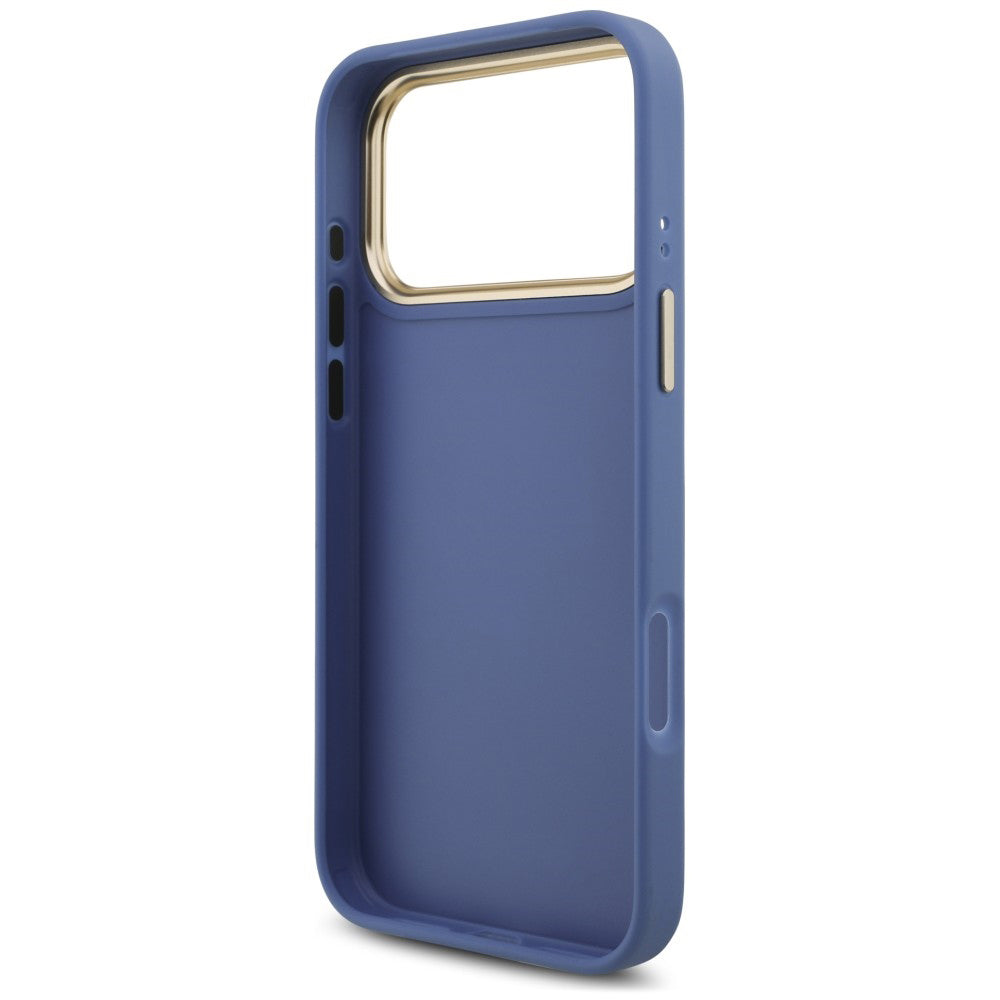 Maska za Apple iPhone 18 Pro Max / 17 Pro Max, Guess, Big 4G Classic Logo & Big Strap Metal Buttons, plava