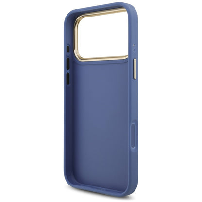 Maska za Apple iPhone 18 Pro Max / 17 Pro Max, Guess, Big 4G Classic Logo & Big Strap Metal Buttons, plava