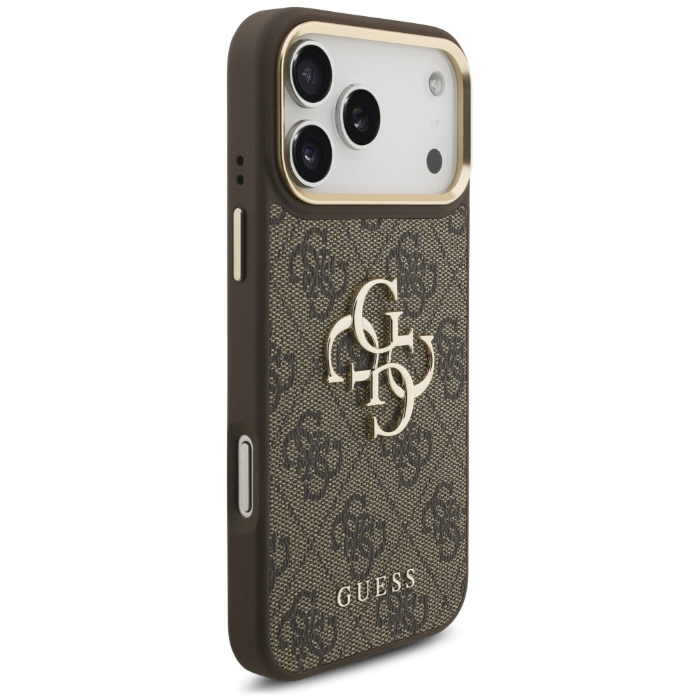 Futrola za Apple iPhone 18 Pro Max / 17 Pro Max, Guess, Big 4G Classic Logo & Big Strap Metal Buttons, braon