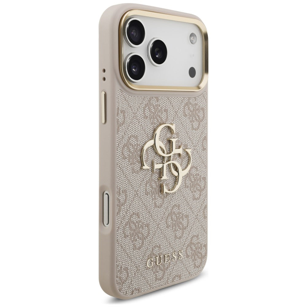 Maska za Apple iPhone 18 Pro Max / 17 Pro Max, Guess, Big 4G Classic Logo & Big Strap Metal Buttons, roze