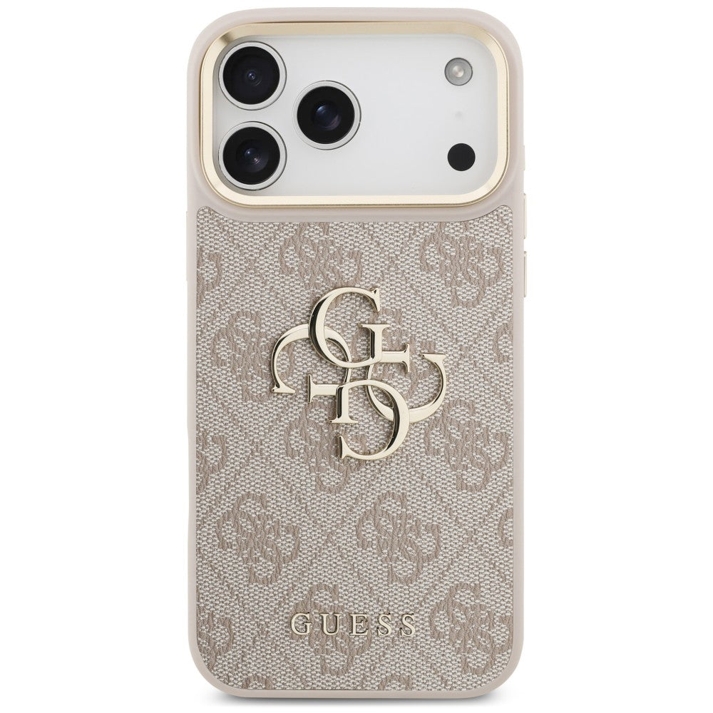 Maska za Apple iPhone 18 Pro Max / 17 Pro Max, Guess, Big 4G Classic Logo & Big Strap Metal Buttons, roze