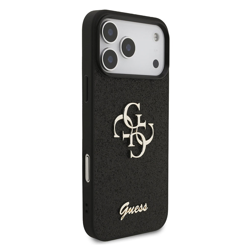 Futrola za Apple iPhone 18 Pro Max / 17 Pro Max, Guess, Fixed Glitter Big 4G, Crna