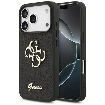 Futrola za Apple iPhone 18 Pro Max / 17 Pro Max, Guess, Fixed Glitter Big 4G, Crna