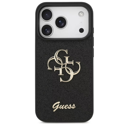 Futrola za Apple iPhone 18 Pro Max / 17 Pro Max, Guess, Fixed Glitter Big 4G, Crna