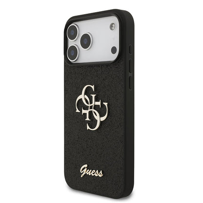 Futrola za Apple iPhone 18 Pro Max / 17 Pro Max, Guess, Fixed Glitter Big 4G, Crna