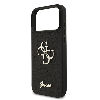 Futrola za Apple iPhone 18 Pro Max / 17 Pro Max, Guess, Fixed Glitter Big 4G, Crna
