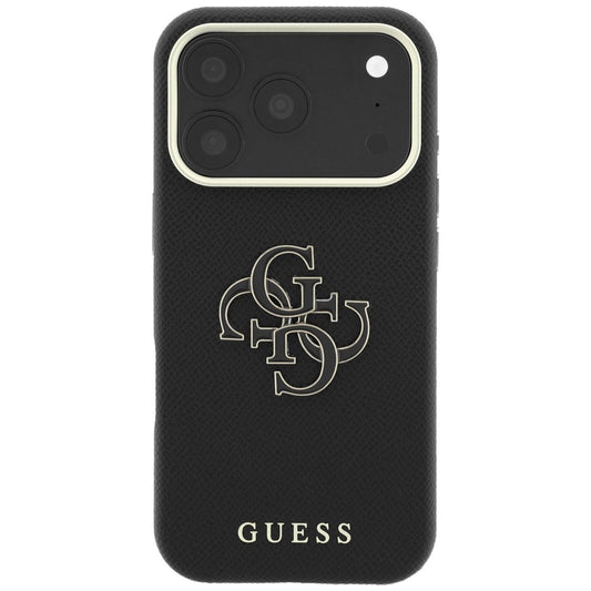Futrola za Apple iPhone 18 Pro Max / 17 Pro Max, Guess, Grained Big Resin Logo, Crna