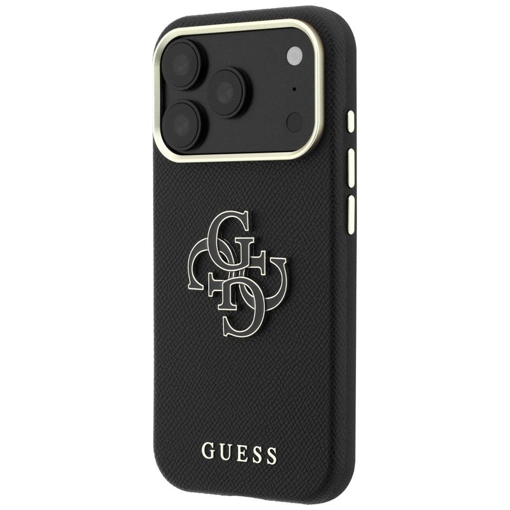 Futrola za Apple iPhone 18 Pro Max / 17 Pro Max, Guess, Grained Big Resin Logo, Crna