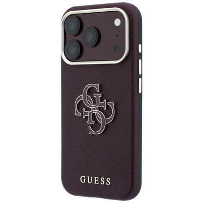 Futrola za Apple iPhone 18 Pro Max / 17 Pro Max, Guess, Grained Big Resin Logo, Bordo