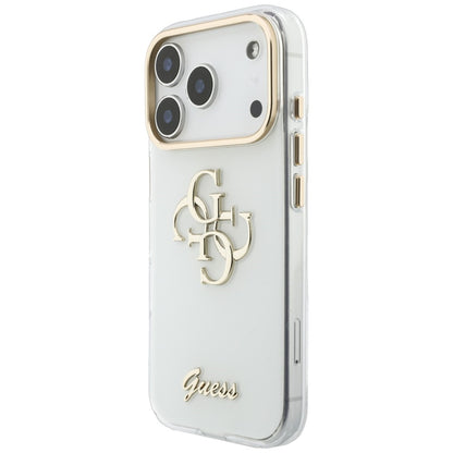 Futrola za Apple iPhone 18 Pro Max / 17 Pro Max, Guess, IML 4G Metal Script, Bela