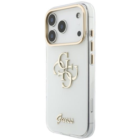 Futrola za Apple iPhone 18 Pro Max / 17 Pro Max, Guess, IML 4G Metal Script, Bela