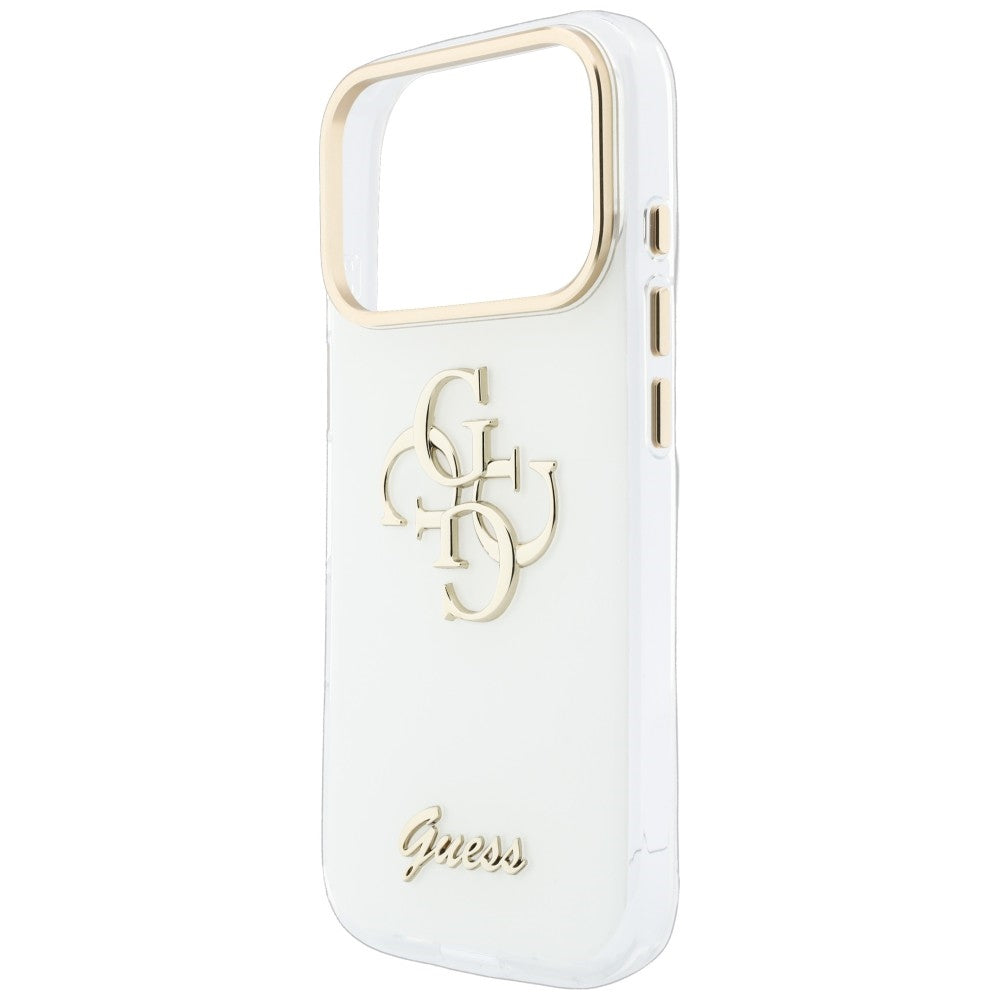 Futrola za Apple iPhone 18 Pro Max / 17 Pro Max, Guess, IML 4G Metal Script, Bela