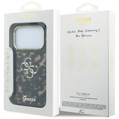 Futrola za Apple iPhone 18 Pro Max / 17 Pro Max, Guess, IML 4G Metal Script, Braon
