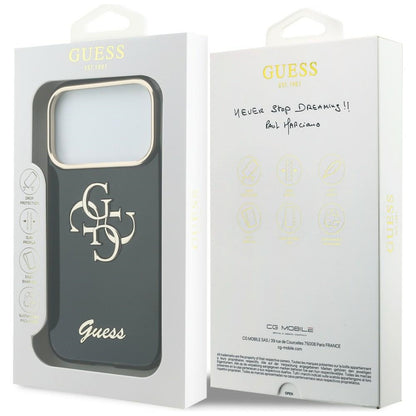 Futrola za Apple iPhone 18 Pro Max / 17 Pro Max, Guess, IML 4G Metal Script, Crna