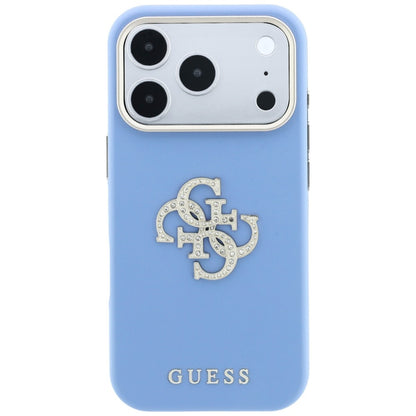 Maska za Apple iPhone 18 Pro Max / 17 Pro Max, Guess, Smooth Big Strass Logo, plava