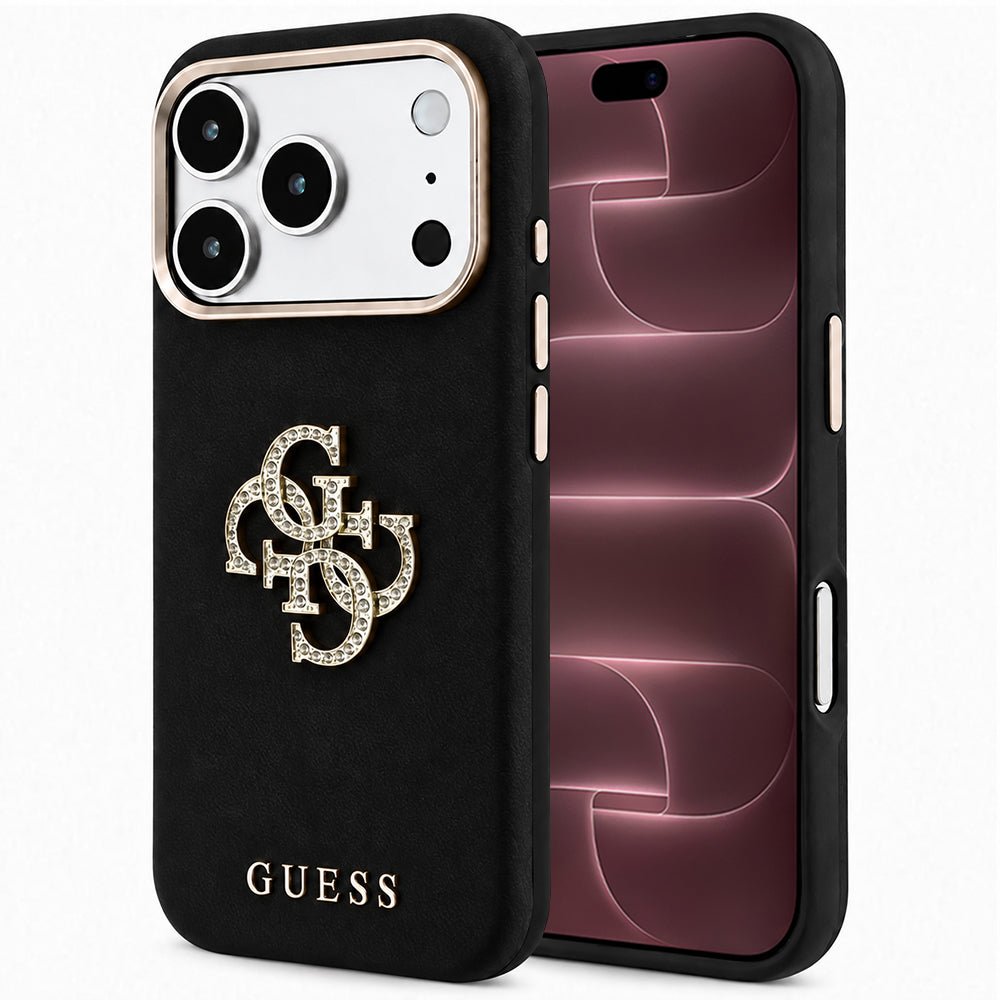 Futrola za Apple iPhone 18 Pro Max / 17 Pro Max, Guess, Smooth Big Strass Logo, Crna