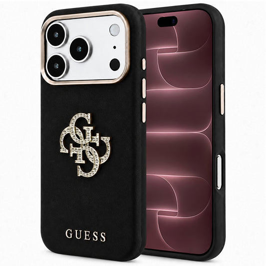 Futrola za Apple iPhone 18 Pro Max / 17 Pro Max, Guess, Smooth Big Strass Logo, Crna