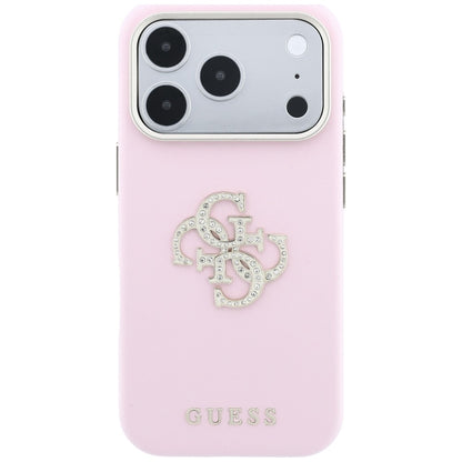 Maska za Apple iPhone 18 Pro Max / 17 Pro Max, Guess, Smooth Big Strass Logo, roze