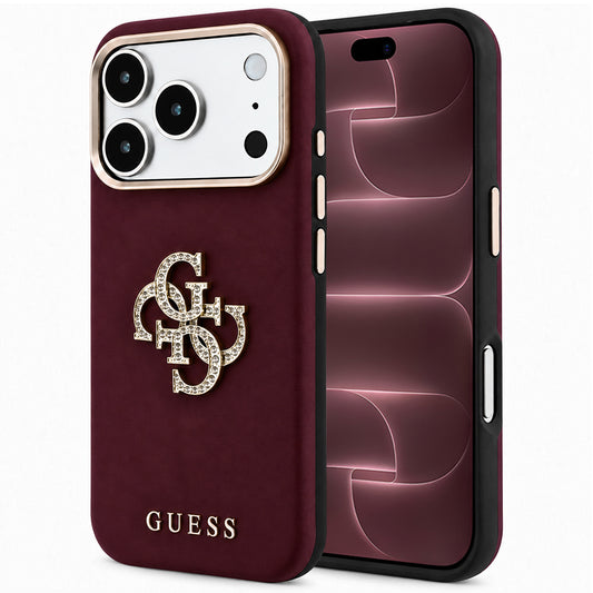 Futrola za Apple iPhone 18 Pro Max / 17 Pro Max, Guess, Smooth Big Strass Logo, Bordo