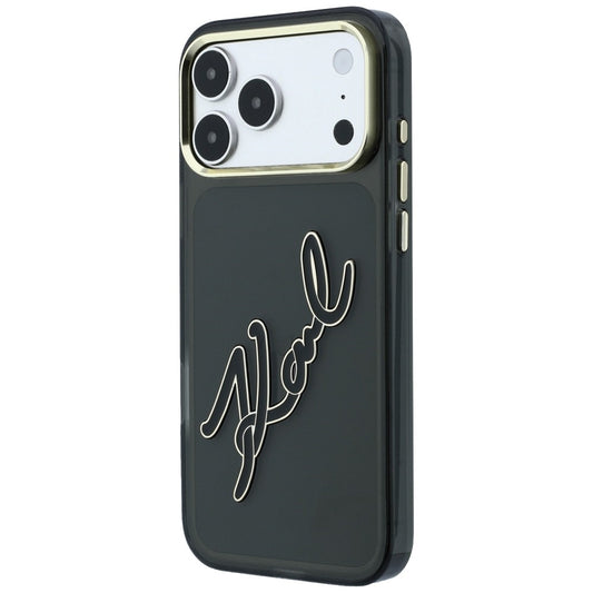 Futrola za Apple iPhone 18 Pro Max / 17 Pro Max, Karl Lagerfeld, IML Big Signature Resin Logo Metal Frame, Crna