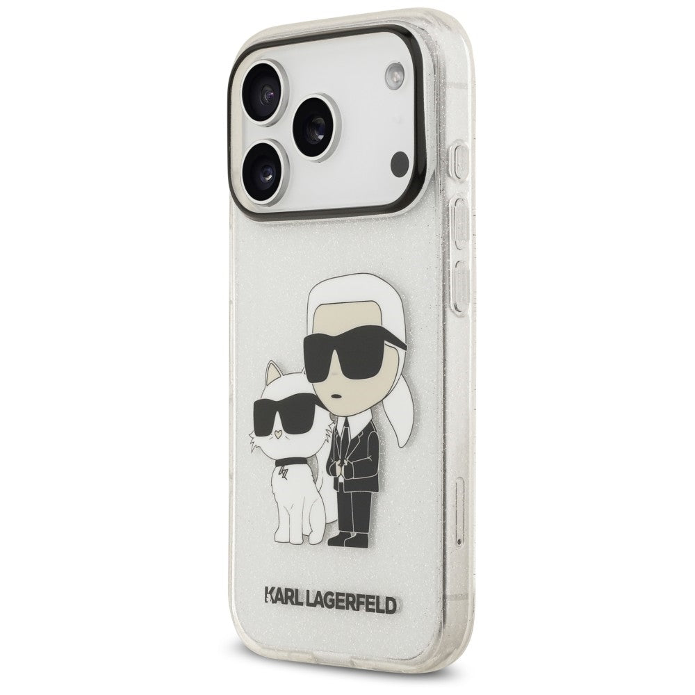Maska za Apple iPhone 18 Pro Max / 17 Pro Max, Karl Lagerfeld, IML Glitter Karl and Choupette NFT, providna
