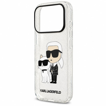 Maska za Apple iPhone 18 Pro Max / 17 Pro Max, Karl Lagerfeld, IML Glitter Karl and Choupette NFT, providna