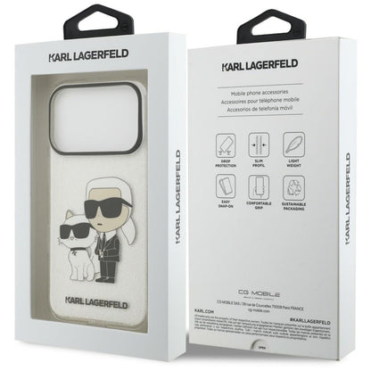 Maska za Apple iPhone 18 Pro Max / 17 Pro Max, Karl Lagerfeld, IML Glitter Karl and Choupette NFT, providna