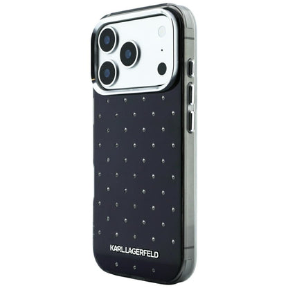 Futrola za Apple iPhone 18 Pro Max / 17 Pro Max, Karl Lagerfeld, IML Rhinestones and Electroplated Logo, Crna