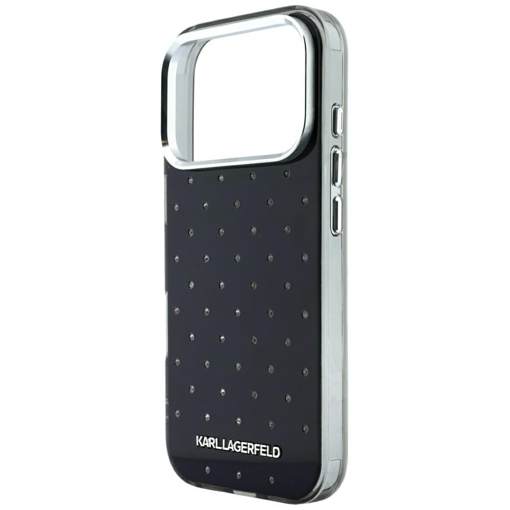 Futrola za Apple iPhone 18 Pro Max / 17 Pro Max, Karl Lagerfeld, IML Rhinestones and Electroplated Logo, Crna
