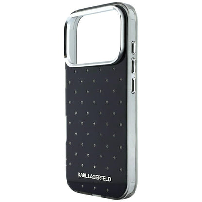 Futrola za Apple iPhone 18 Pro Max / 17 Pro Max, Karl Lagerfeld, IML Rhinestones and Electroplated Logo, Crna
