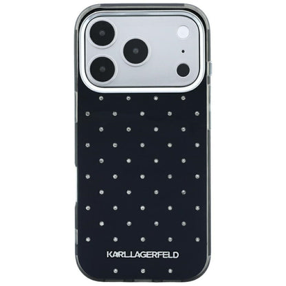 Futrola za Apple iPhone 18 Pro Max / 17 Pro Max, Karl Lagerfeld, IML Rhinestones and Electroplated Logo, Crna