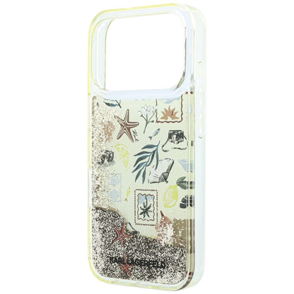 Futrola za Apple iPhone 18 Pro Max / 17 Pro Max, Karl Lagerfeld, Liquid Glitter Beach and Sand, Bež
