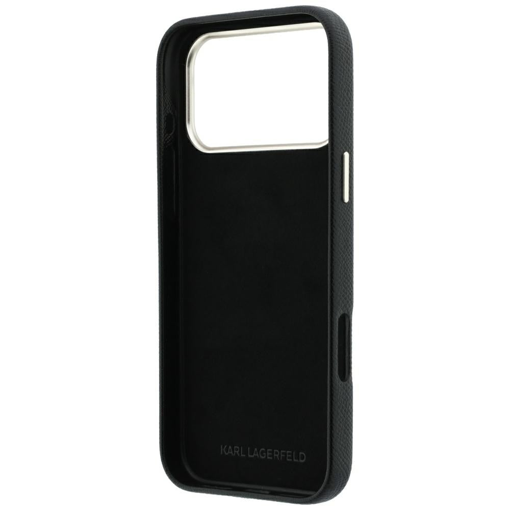 Futrola za Apple iPhone 18 Pro Max / 17 Pro Max, Karl Lagerfeld, Smooth Big Resin Signature Logo, Crna
