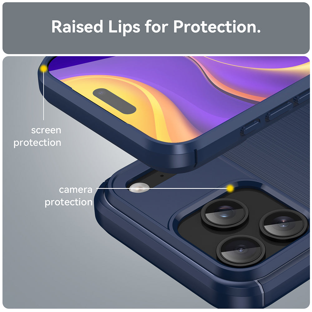 Futrola za Apple iPhone 18 Pro Max / 17 Pro Max, Techsuit, Karbon, Plava