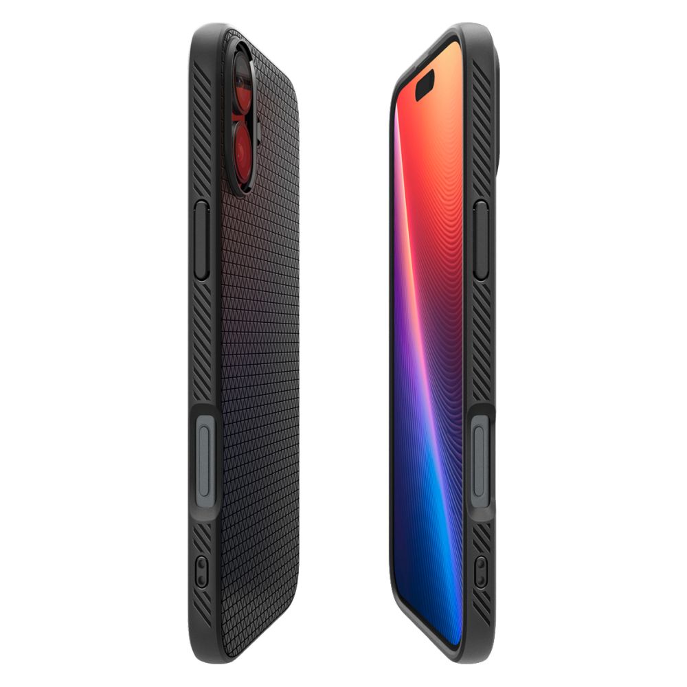 Case for Apple iPhone 16, Spigen, Liquid Air Matte, Black ACS08194 