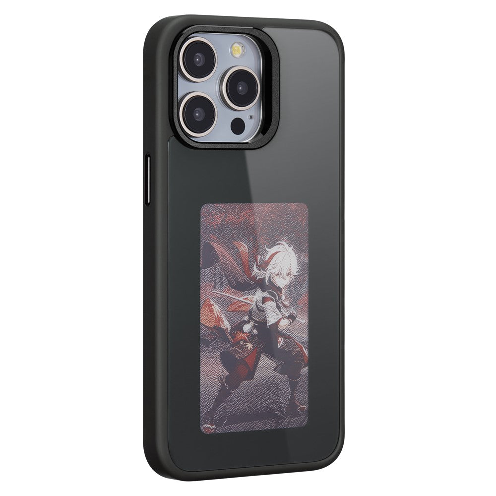 Futrola za Apple iPhone 15 Pro, OEM, Prilagođeni E-Ink ekran, Crna