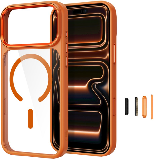 Futrola za Apple iPhone 18 Pro / 17 Pro, Tech-Protect, Magmat CC, Providna Narandžasta