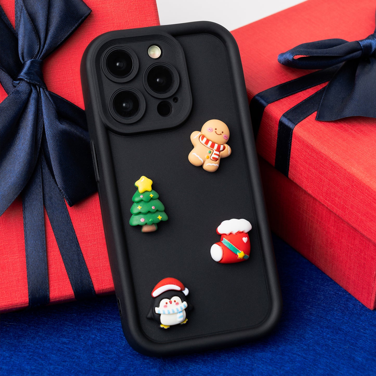 Futrola za Apple iPhone 15 Pro, OEM, Ultra Trendy 3D Christmas, Crna
