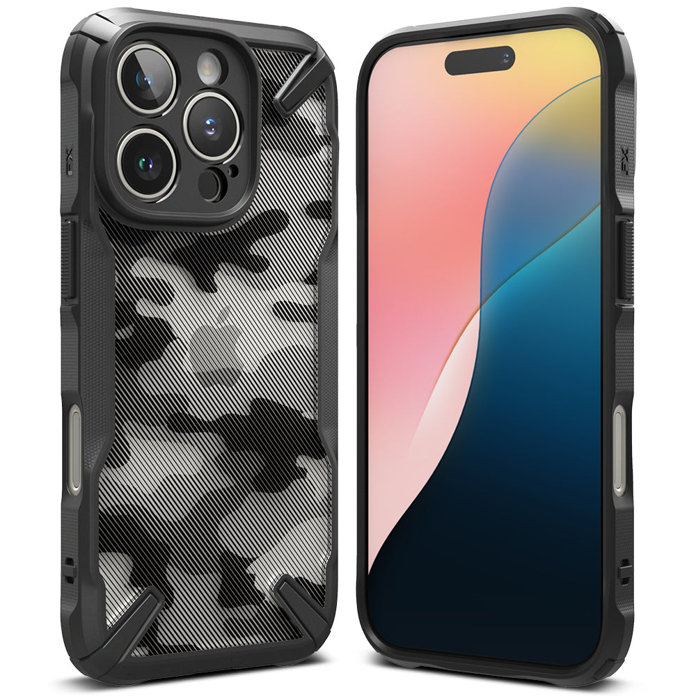 Case for Apple iPhone 16 Pro Max, Ringke, Fusion X Camo, Black 