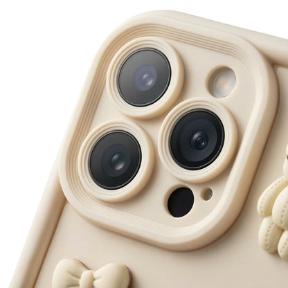 Futrola za Apple iPhone 17, OEM, Ultra Trendy 3D Bear, Bež