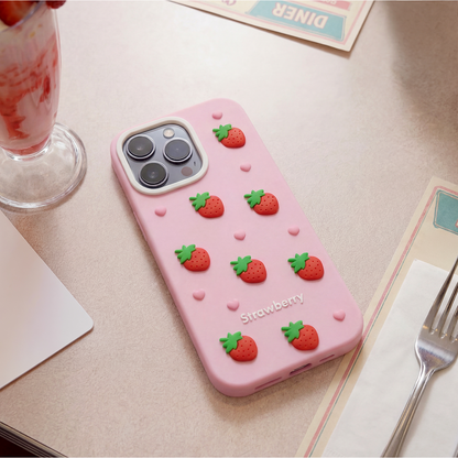 Futrola za Apple iPhone 15 / 14 / 13, OEM, Strawberry, Roze