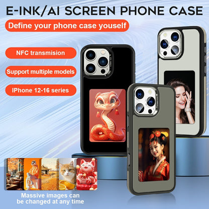 Futrola za Apple iPhone 16 Pro, OEM, Prilagođeni E-Ink ekran (4 inča), Bela