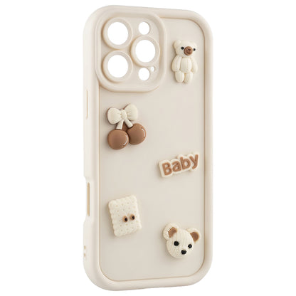 Futrola za Apple iPhone 17, OEM, Ultra Trendy 3D Bear, Bež