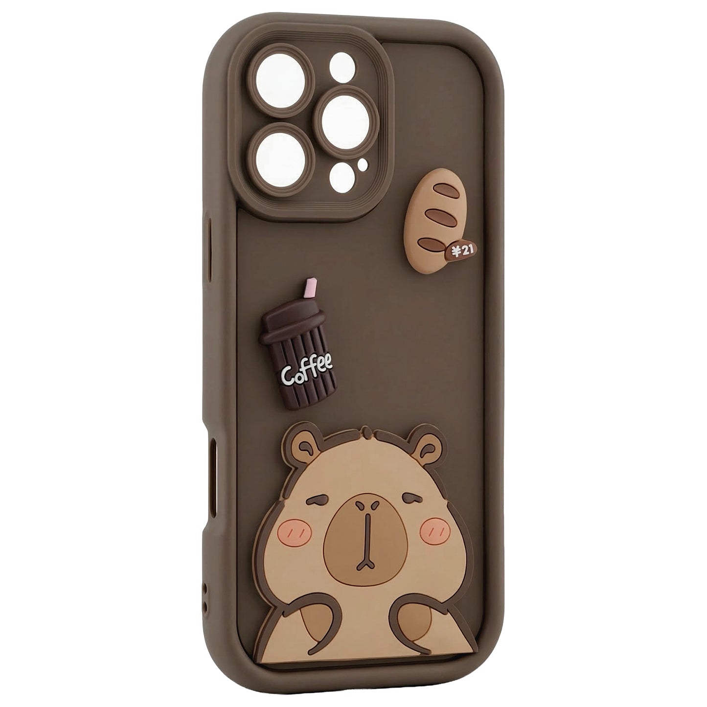 Futrola za Apple iPhone 15 Pro, OEM, Ultra Trendy 3D Capybara, Braon