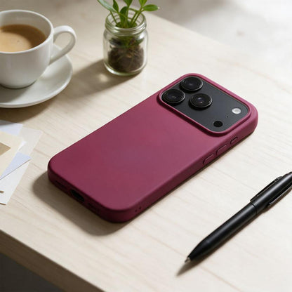 Maska za Apple iPhone 18 Pro / 17 Pro, OEM, silikon, bordo
